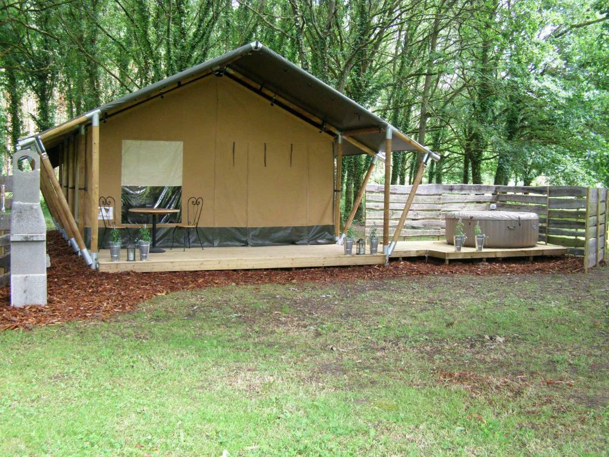 La Fortinerie Glamping Safari Tent With Hot Tub Mouliherne Extérieur photo